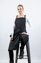 Werkschürze LS07 <br> aus festem Deutschleder <br> mit Kombigurt GK01