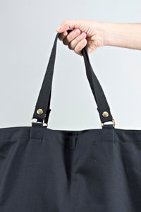 Shopper / Markttasche TS02 dunkelblau mit Gurten aus festem Webband